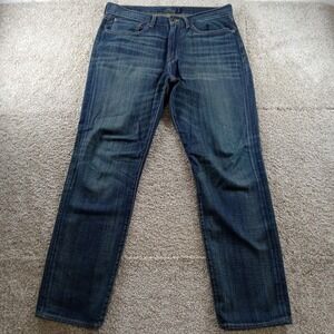 Lucky Brand Jeans‎ Mens 34x30 Blue 121 Heritage Slim Whiskering Soft Denim